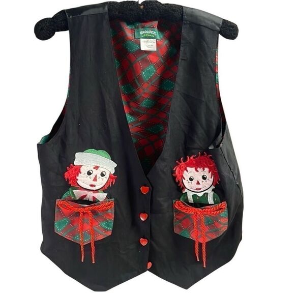 Vintage Snowden & Friends Raggedy Ann & Andy Silk Novelty Vest Size Large - Picture 2 of 9